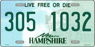 NH license plate 3051032