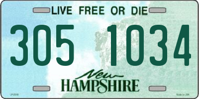 NH license plate 3051034