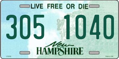 NH license plate 3051040