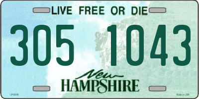 NH license plate 3051043