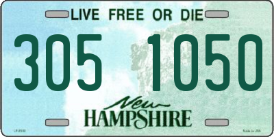 NH license plate 3051050