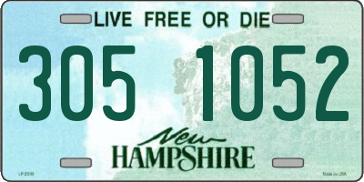 NH license plate 3051052