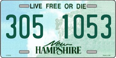 NH license plate 3051053