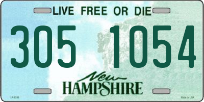 NH license plate 3051054