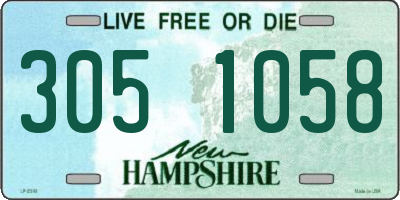 NH license plate 3051058