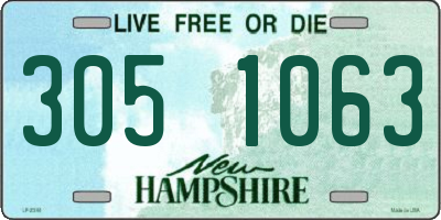 NH license plate 3051063