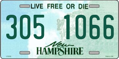 NH license plate 3051066