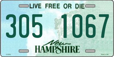 NH license plate 3051067