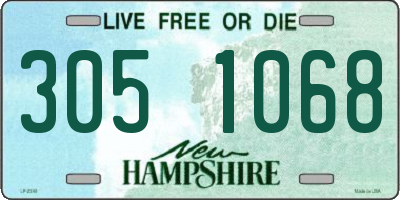 NH license plate 3051068