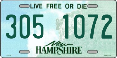NH license plate 3051072