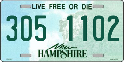 NH license plate 3051102