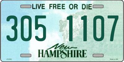 NH license plate 3051107