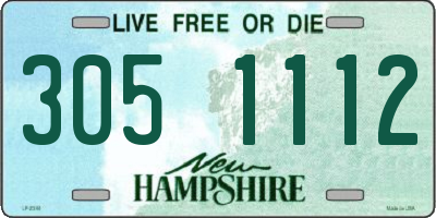 NH license plate 3051112