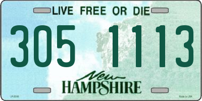 NH license plate 3051113
