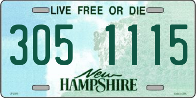 NH license plate 3051115