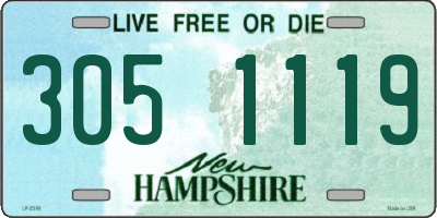 NH license plate 3051119