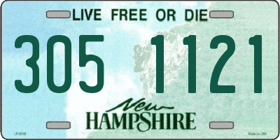 NH license plate 3051121