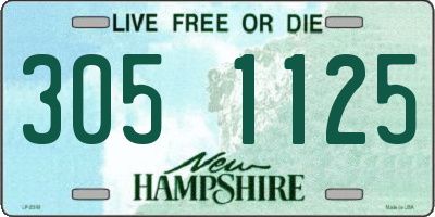 NH license plate 3051125