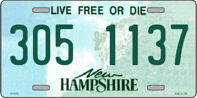 NH license plate 3051137