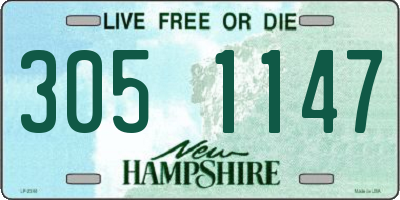 NH license plate 3051147