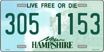 NH license plate 3051153