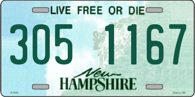 NH license plate 3051167