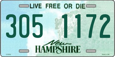 NH license plate 3051172