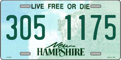 NH license plate 3051175