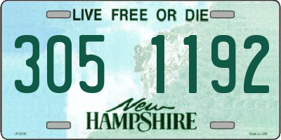 NH license plate 3051192