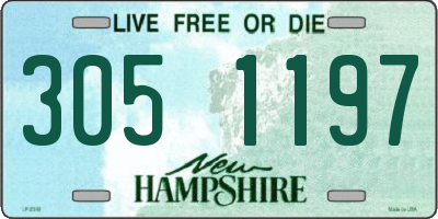 NH license plate 3051197