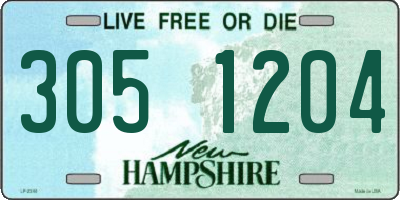 NH license plate 3051204