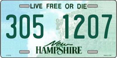 NH license plate 3051207