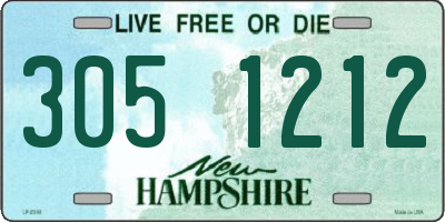 NH license plate 3051212