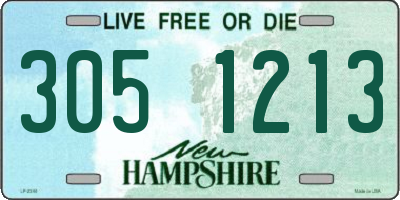 NH license plate 3051213