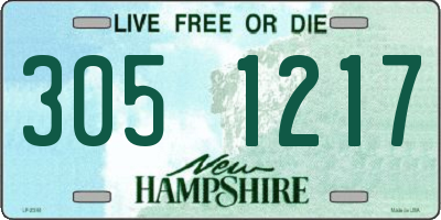 NH license plate 3051217