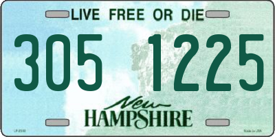 NH license plate 3051225