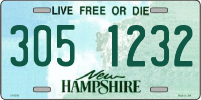 NH license plate 3051232