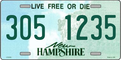 NH license plate 3051235