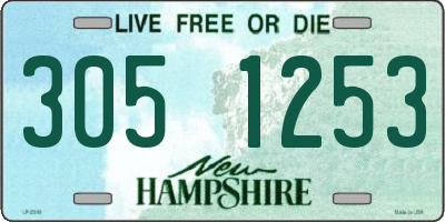 NH license plate 3051253