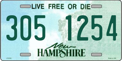 NH license plate 3051254