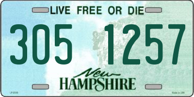 NH license plate 3051257