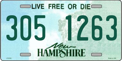 NH license plate 3051263