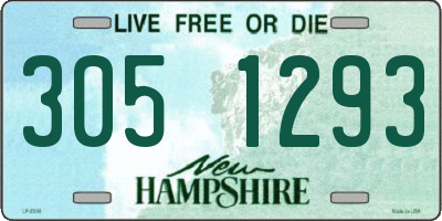 NH license plate 3051293