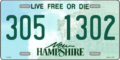 NH license plate 3051302