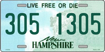 NH license plate 3051305