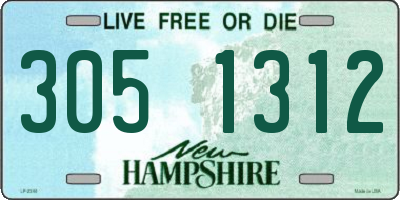 NH license plate 3051312