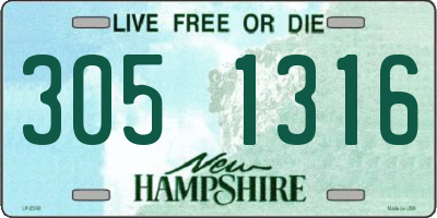 NH license plate 3051316