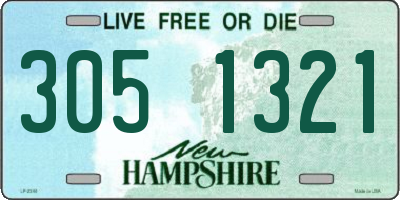NH license plate 3051321