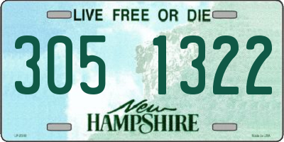 NH license plate 3051322