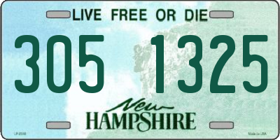 NH license plate 3051325